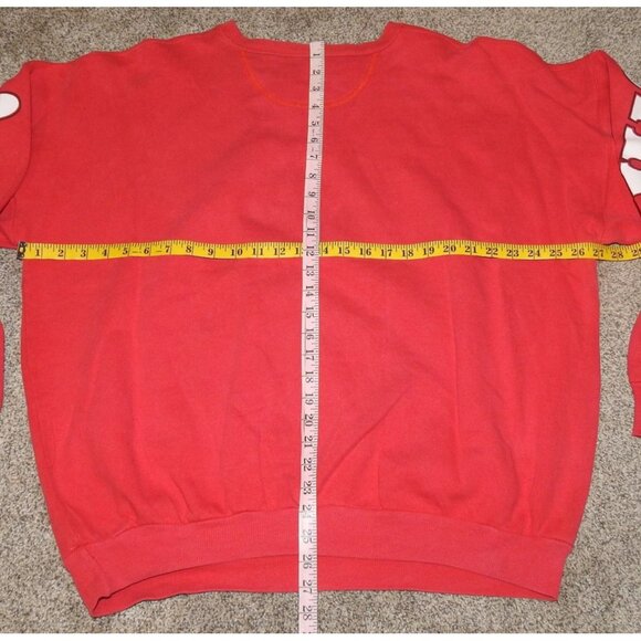 Vintage 90s University of Wisconsin Badgers Spell Out Crew Neck Sweatshirt 2XL - Picture 9 of 9